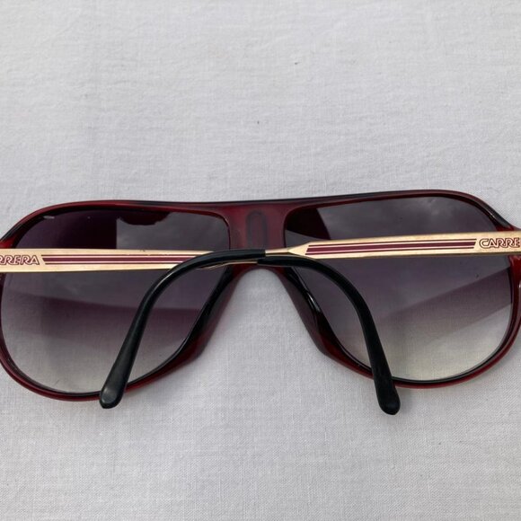 Vintage Carrera 5547 Men Sunglasses Bordeaux red/gold Eyeglasses Made Austria - Picture 8 of 14